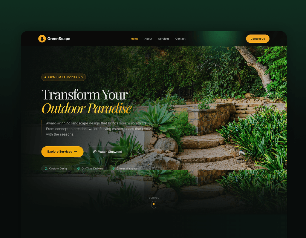 Greenscape Custom Website