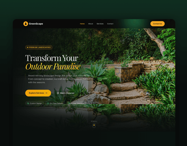 Greenscape Custom Website